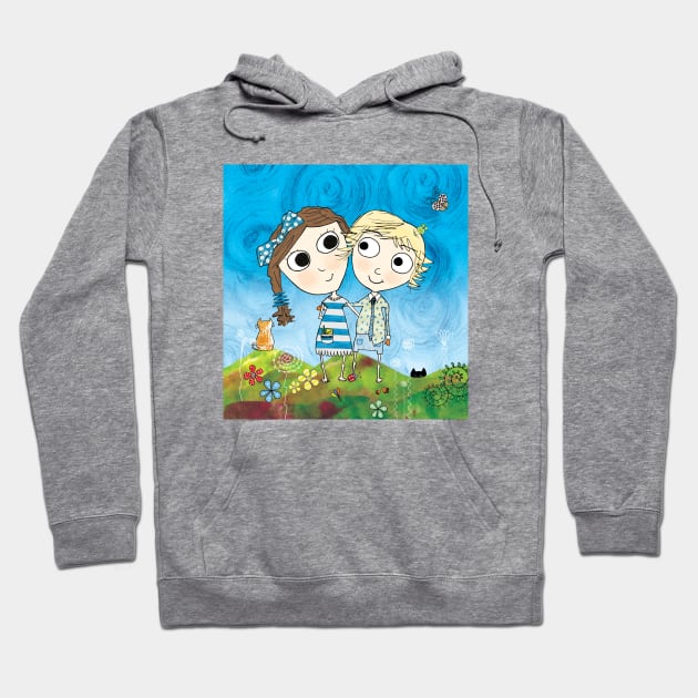 Happy - Eliza and Boo Hoodie by helengarvey